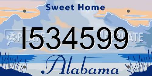 I534599 Alabama License Plate