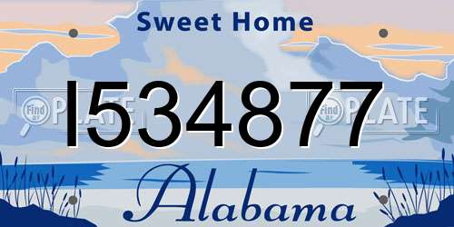 I534877 Alabama License Plate