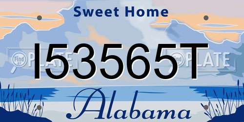 I53565T Alabama License Plate