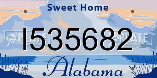 I535682 Alabama License Plate