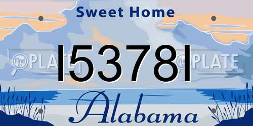 I5378I Alabama License Plate