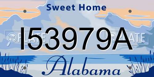 I53979A Alabama License Plate