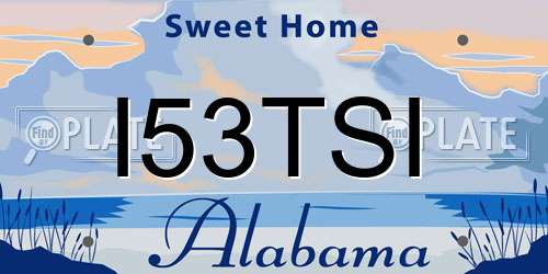 I53TSI Alabama License Plate