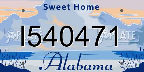 I540471 Alabama License Plate