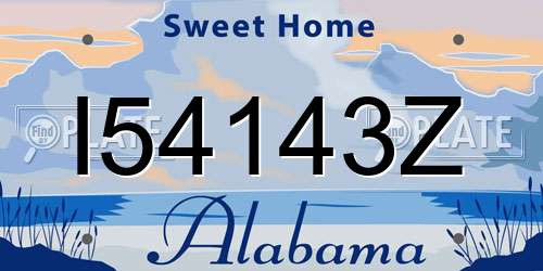 I54143Z Alabama License Plate