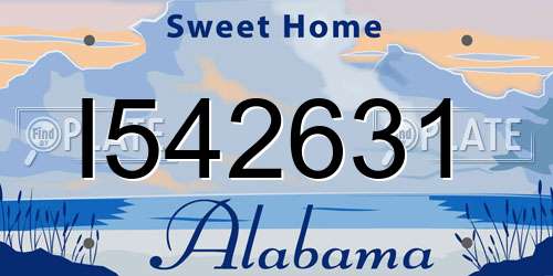 I542631 Alabama License Plate