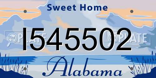 I545502 Alabama License Plate