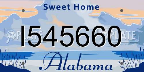 I545660 Alabama License Plate