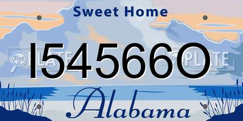 I54566O Alabama License Plate