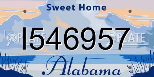 I546957 Alabama License Plate