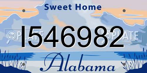 I546982 Alabama License Plate