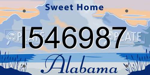 I546987 Alabama License Plate