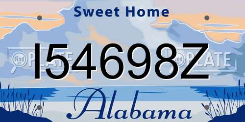 I54698Z Alabama License Plate