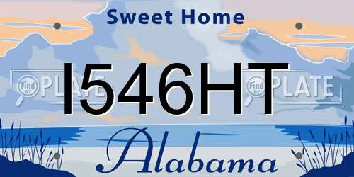 I546HT Alabama License Plate