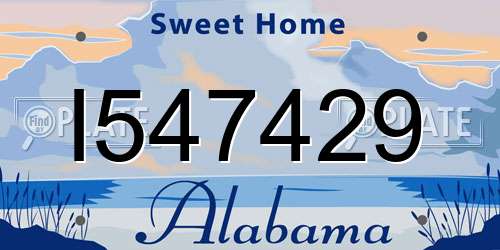 I547429 Alabama License Plate