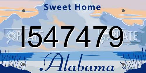 I547479 Alabama License Plate
