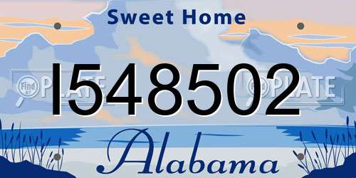 I548502 Alabama License Plate