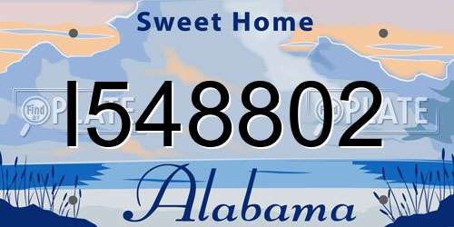 I548802 Alabama License Plate