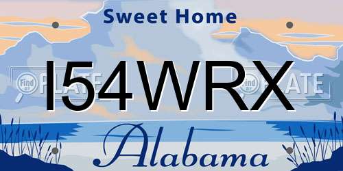 I54WRX Alabama License Plate