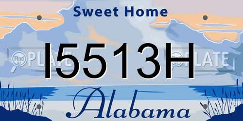 I5513H Alabama License Plate