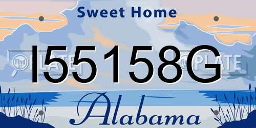 I55158G Alabama License Plate