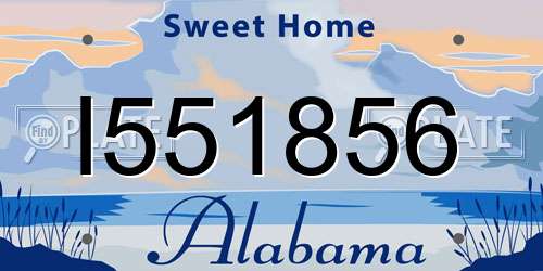 I551856 Alabama License Plate