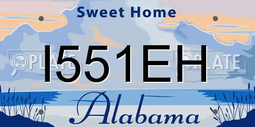 I551EH Alabama License Plate