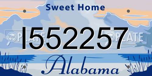I552257 Alabama License Plate