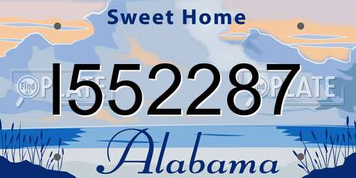 I552287 Alabama License Plate