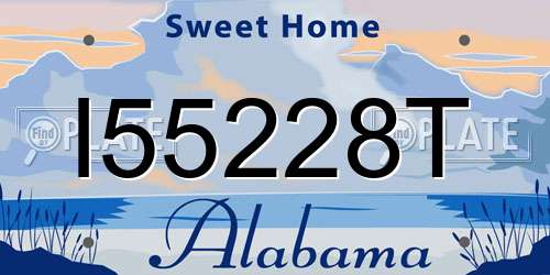 I55228T Alabama License Plate