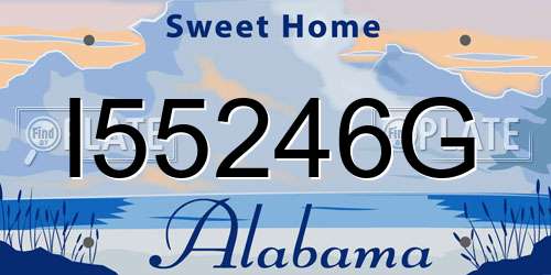 I55246G Alabama License Plate