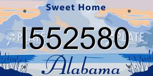 I552580 Alabama License Plate