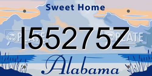I55275Z Alabama License Plate