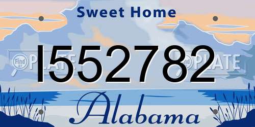 I552782 Alabama License Plate