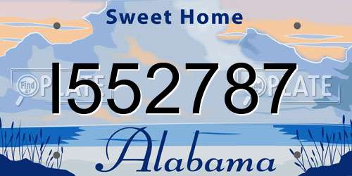 I552787 Alabama License Plate