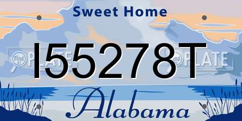 I55278T Alabama License Plate