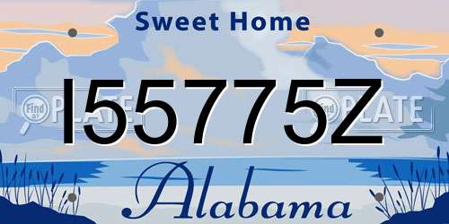 I55775Z Alabama License Plate