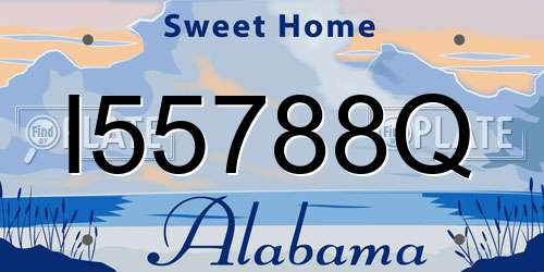 I55788Q Alabama License Plate