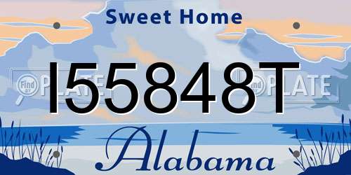 I55848T Alabama License Plate