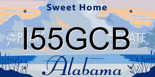 I55GCB Alabama License Plate
