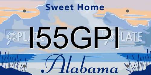 I55GPI Alabama License Plate