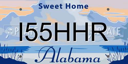 I55HHR Alabama License Plate