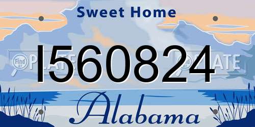 I560824 Alabama License Plate