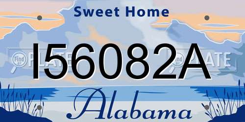 I56082A Alabama License Plate