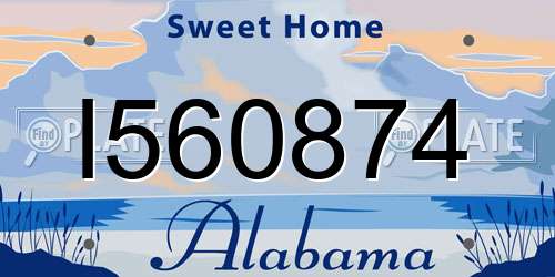 I560874 Alabama License Plate