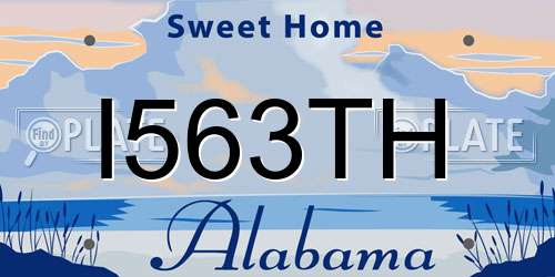 I563TH Alabama License Plate