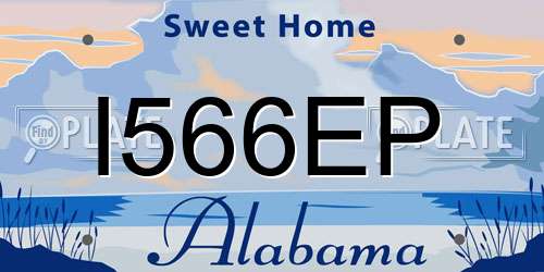 I566EP Alabama License Plate