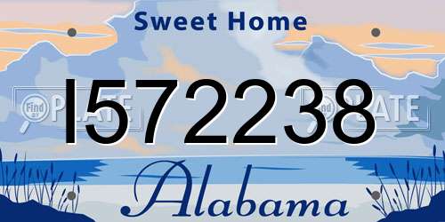 I572238 Alabama License Plate