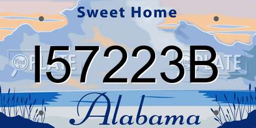 I57223B Alabama License Plate