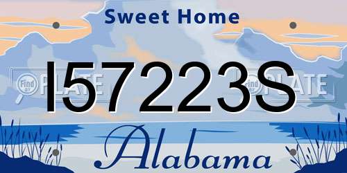 I57223S Alabama License Plate